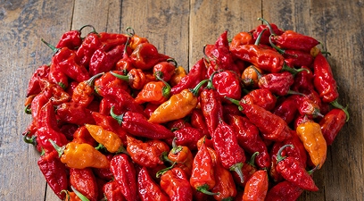 pepper heart on table